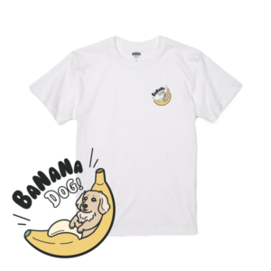 バナナデザイン<br>Tシャツ"ホワイト"